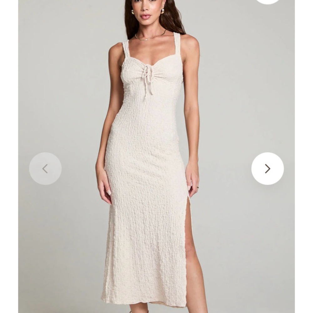 Elegant Cream Midi Dress